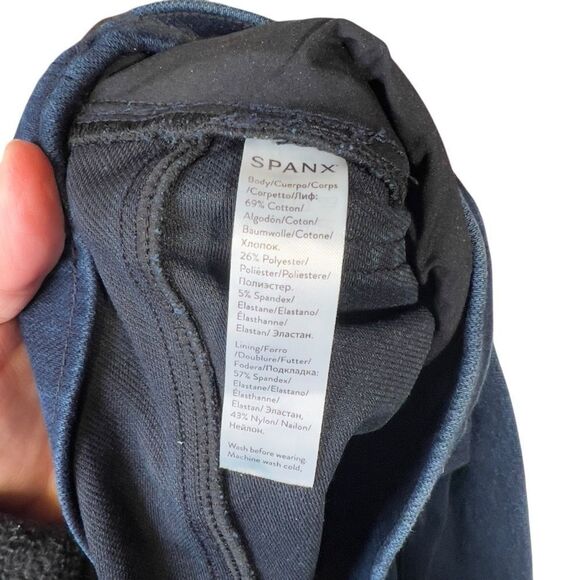 Spanx S/p Jean-ish Ankle Leggings Jeans Twilight Rinse - Picture 12 of 16